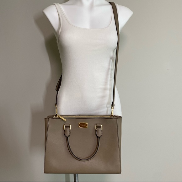 MICHAEL Michael Kors Satchel in Taupe - Picture 3 of 15